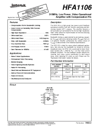 Datasheet HFA11XXEVAL manufacturer Intersil